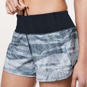 Lululemon Run Times Short II *4" Mesh Scape Multi/True Navy 10